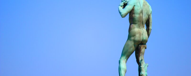 Bronze copy of Michelangelo's David