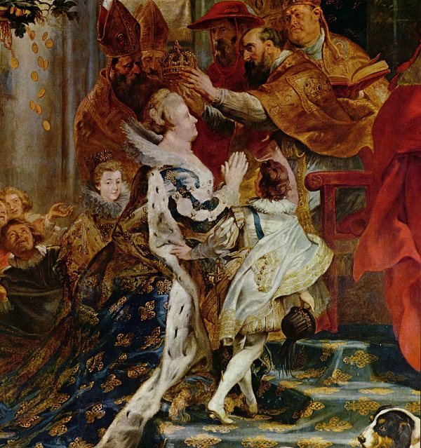 nella foto si vede Maria incoronata regina di francia dipinto da Peter Poul Rubens